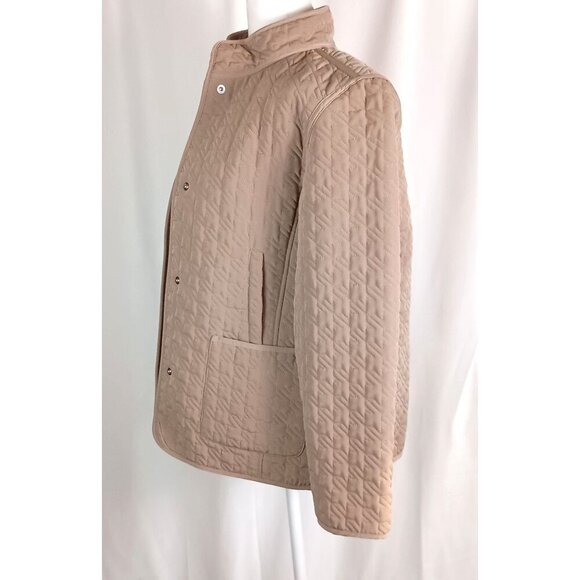 Gallery Petite Quilted Snap Jacket Mandarin Collar Size PM Excellent Cond - Picture 9 of 11